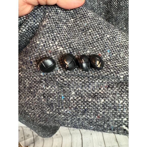 STAFFORD gray 100% virgin wool tweed mens suit jacket size 42R England - Picture 11 of 11